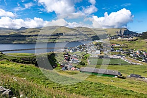 Aerial view of towm Eidi