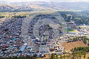 Aerial view of the town of Concepcion in Junin photo