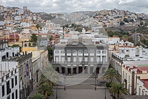 Aerial view of the town hall of Las Palmas de Gran Canaria