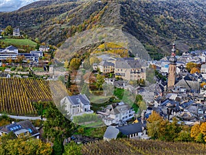 Aerial view town from Reichsburg Castle photo