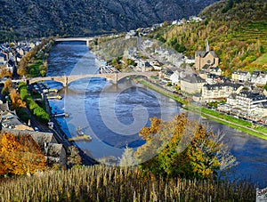 Aerial view town from Reichsburg Castle photo