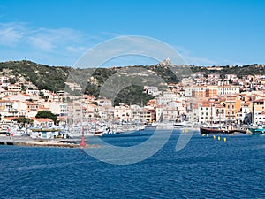 AERIAL VIEW OF THE TOWN OF MADDALENA ISLAND,SARDINIA