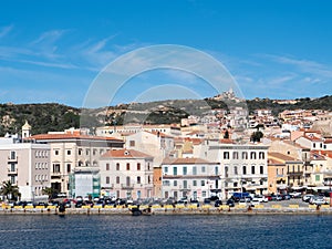 AERIAL VIEW OF THE TOWN OF MADDALENA ISLAND,SARDINIA