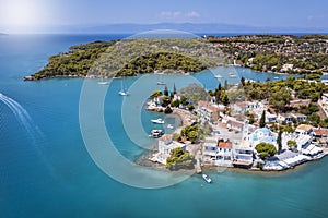 Aerial view of the town Porto Cheli, Greece photo