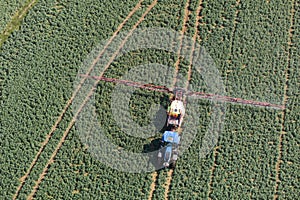 aerial view of the tractor