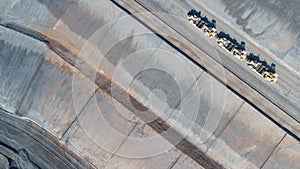 Aerial View Of Tractors On A Housing Development Construction Site