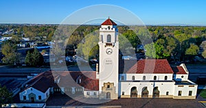 Aerial view of the train depot in Boise Idaho