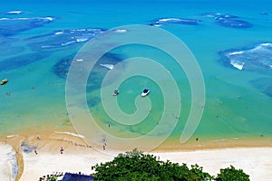 Aerial view of Trancoso beach, Porto Seguro, Bahia, Brazil