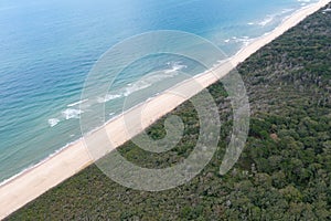 Aerial View of Tranquil Cape Cod Seashore