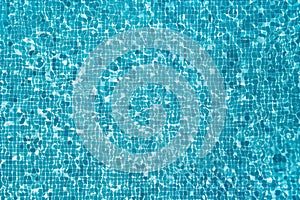 Aerial view transparent turquoise water. mosaic under the water.