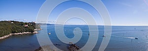 Aerial view of Trieste Gulf from Villaggio del Pescatore Duino photo