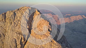 Aerial View of Triglav Peak at Sunrise, Julian Alps, Slovenia