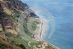 Aerial view from Trigo de Negreiros ou Moledos viewpoint, Madeira Portugal