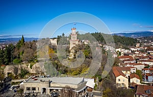 Aerial view of Trikala. a city in northwestern Thessaly, Greece