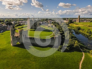 Aerial view. Trim Castle. county Meath. Ireland