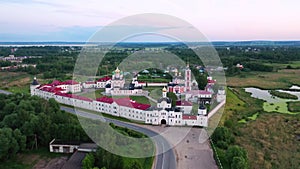 Aerial view of Trinity-Sergius Varnitsky monastery in Rostov, Russia