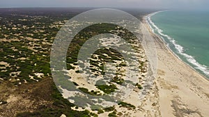 Aerial view of Tropical beach.