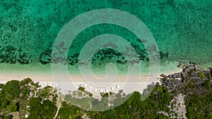 Aerial view of Tropical beach.