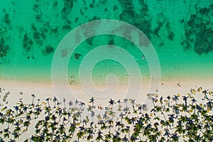 Aerial view of tropical beach, Dominican Republic