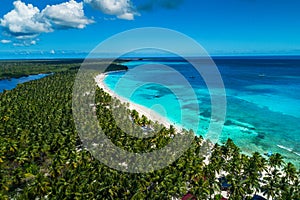 Aerial view of tropical beach, Dominican Republic