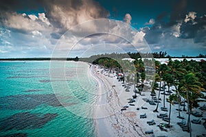 Aerial view of tropical beach, Dominican Republic