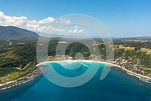 Aerial view of Tropical beach. Philippines.