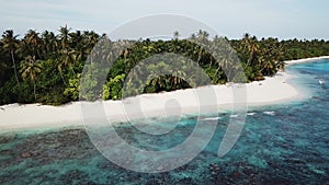 Aerial view of tropical island, Maldives