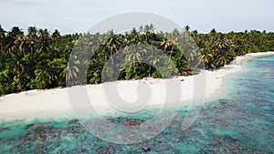 Aerial view of tropical island, Maldives