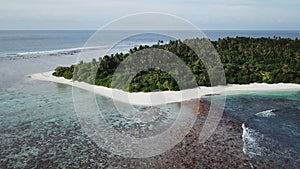 Aerial view of tropical island, Maldives