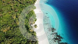 Aerial view of tropical island, Maldives