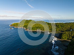 Aerial view Tropical Island in Surigao del Sur. photo