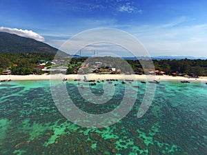 Aerial view on tropical Koh Lipe island