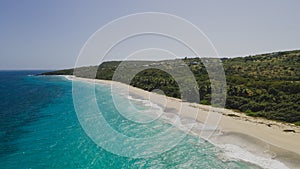 aerial view of tropical Zoni beach loacted in Culebra Puerto Rico