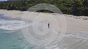 aerial view of tropical Zoni beach loacted in Culebra Puerto Rico