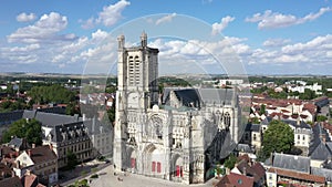 Aerial View of Troyes in Champagne region