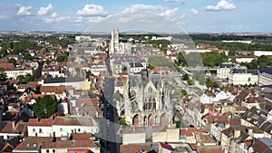 Aerial View of Troyes in Champagne region