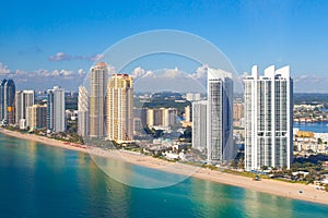 Aerial View of Trump Tower at Sunny Isles Beach