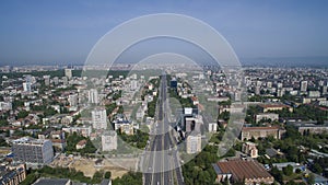 Aerial view of Tsarigradsko Chausse Shose, Sofia, Bulgaria