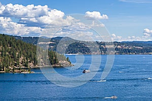 Aerial view of tubs hill and the lake