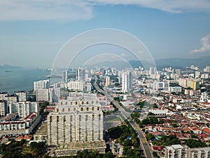 Aerial view Tun Dr Lim Chong Eu Highway
