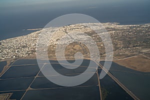 Aerial view of Tunisia