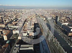 Aerial view of Turin