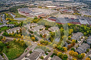 Aerial view of the Twin Cities suburb of Woodbury in Minnesota