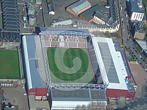 Aerial view of Tynecastle Park