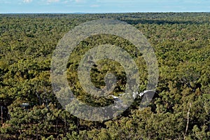 Aerial view of Australia`s Undara volcanic national park photo