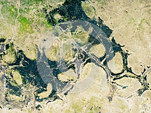 Aerial view of Unique Soil Patterns.