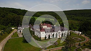 Aerial view of Univ Holy Dormition Lavra, Ukrainian Greek Catholic Church