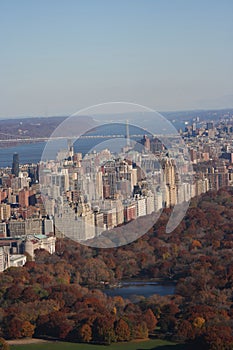 Aerial view of Upper West Side