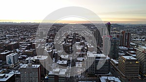 Aerial view of urban Calgary