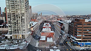 Aerial view of urban Calgary